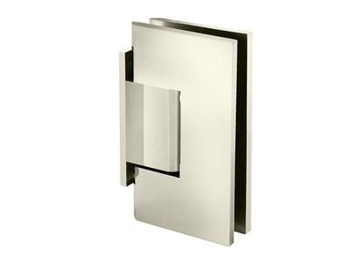 Glendale Square Wall Mount Offset Short Back Plate Hinge - Polished Nickel
