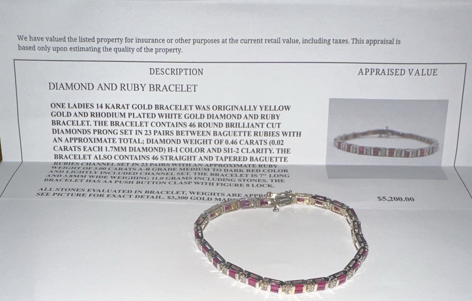 Diamond and Ruby Bracelet - image 4