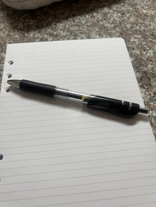 Horsebe 1 Pc Black Gel Ink Pen 0.5mm - Smooth Fine Point & Comfort Rubber Grip