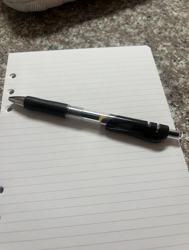 Horsebe 1 Pc Black Gel Ink Pen 0.5mm - Smooth Fine Point & Comfort Rubber Grip