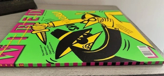 Vintage Wired Magazine June 1994 Spy vs Nerd Issue Tech History EFF NSA Comic Ar - Image 3 of 4