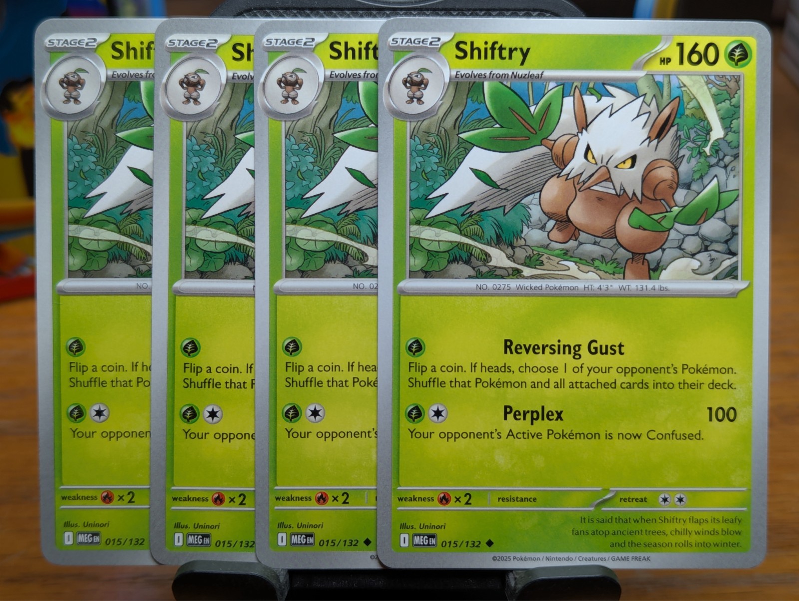 Pokemon TCG Mega Evolution Shiftry 015/132 x4 Playset