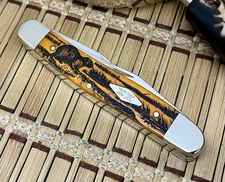 Case XX USA 2025 Persimmon Bone MUSKRAT  1/500 Diamond XX Muskrat Pocket Knife