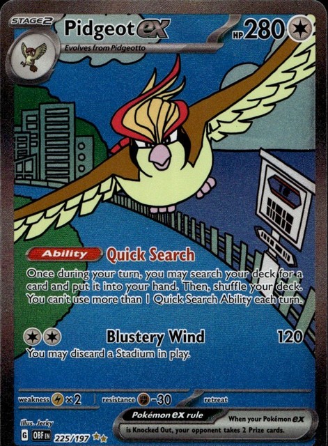 Pidgeot ex #225 (Obsidian Flames (2023))