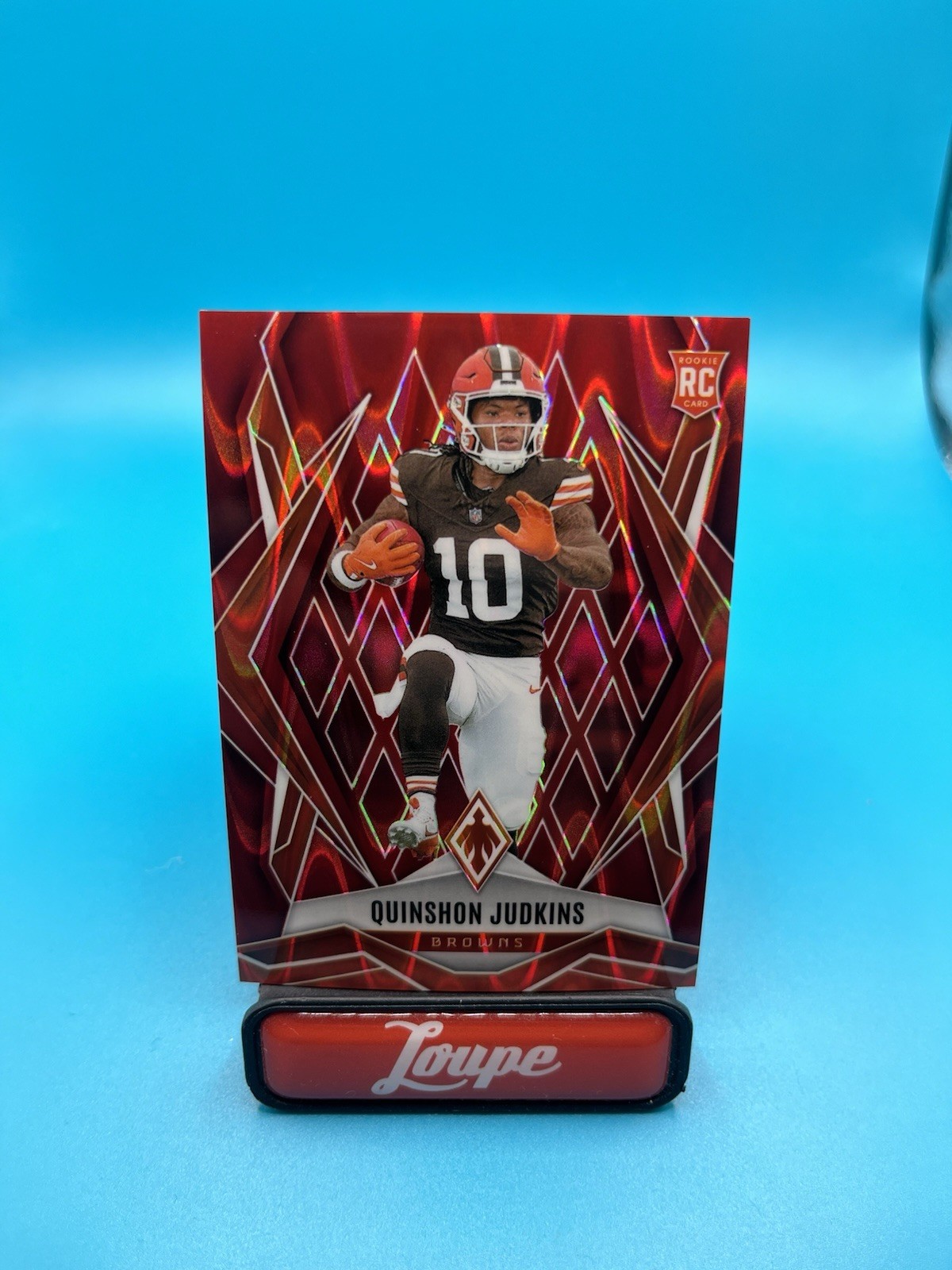 Quinshon Judkins 2025 Panini Phoenix Red Seismic RC 66/99 #191 Cleveland Browns