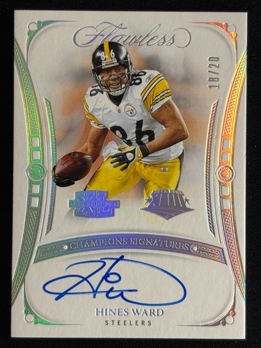 2024 Panini Flawless Hines Ward 2 Time Champions On Card Auto /20 Steelers