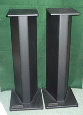 Pair of Atacama SE24 Black Speaker Stands (60cm tall) Sand filled.
