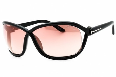 TOM FORD FT1069 01Z Sunglasses Shiny Black Frame Gradient Mirror Violet