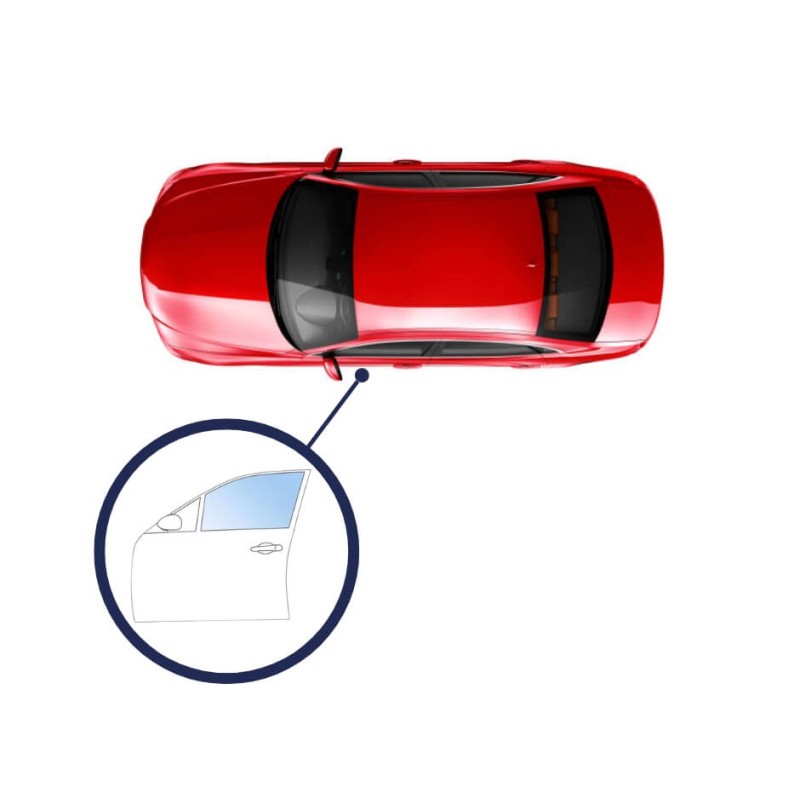 Vitre avant gauche Clio 4 teintée vert pour retrouver le confort de route