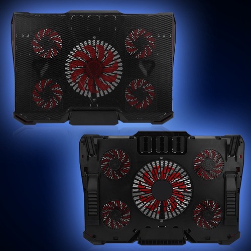 Notebook Cooler 5 LED Fans Adjustable Cooling Pad Holder For 12-17in Laptop CB - Bild 10 von 16