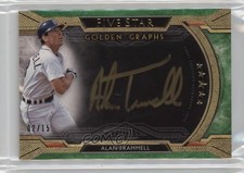 2018 Topps Five Star Golden Graphs Green /15 Alan Trammell #FGG-AT Auto HOF hn4