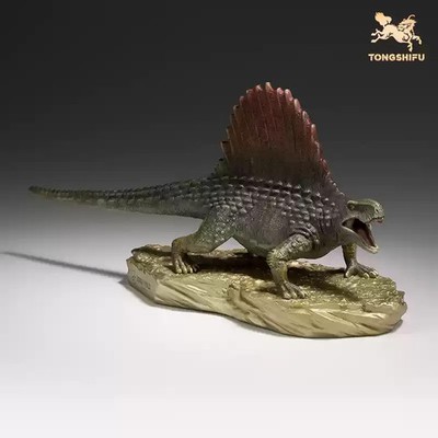 TONGSHIFU 1/20 Dimetrodon Model Brass Dinosaur Pelycosauria Statue Display Gift