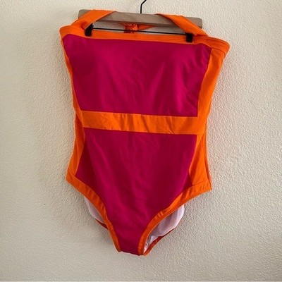 Boden Women's Size 20 L Santorini Halterneck Swimsuit Cherry