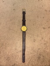 Vintage Omega De Ville Ladies Watch Gold Dial Quartz Date Swiss Made Classic