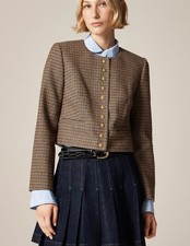 NWT J. Crew Bridgette Lady Jacket in Houndstooth Wool 298 Size 6 SOLD OUT