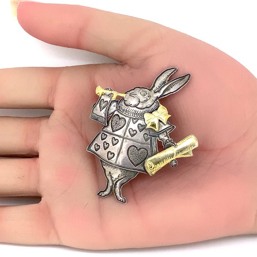 Vintage 1989 Kit Carson Gold Plate Sterling Silver “The White Rabbit ...