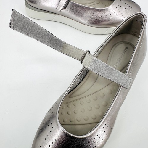 Easy Spirit Metallic Silver Mary Jane CRANE Comfort Shoes Womens Size 6.5 New - Picture 7 of 10