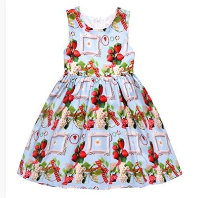 NWT Bonny Billy Girl's Floral and Strawberry Dress Size 10-11