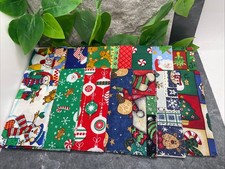 28 PC 14 Designs-2.5x10" Strips 2 Each Christmas Fabric Free Ship CS1518