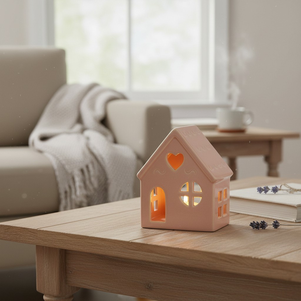 Ceramic Tea Light Candle Holder - Porch House Village Pottery Collection 17cm