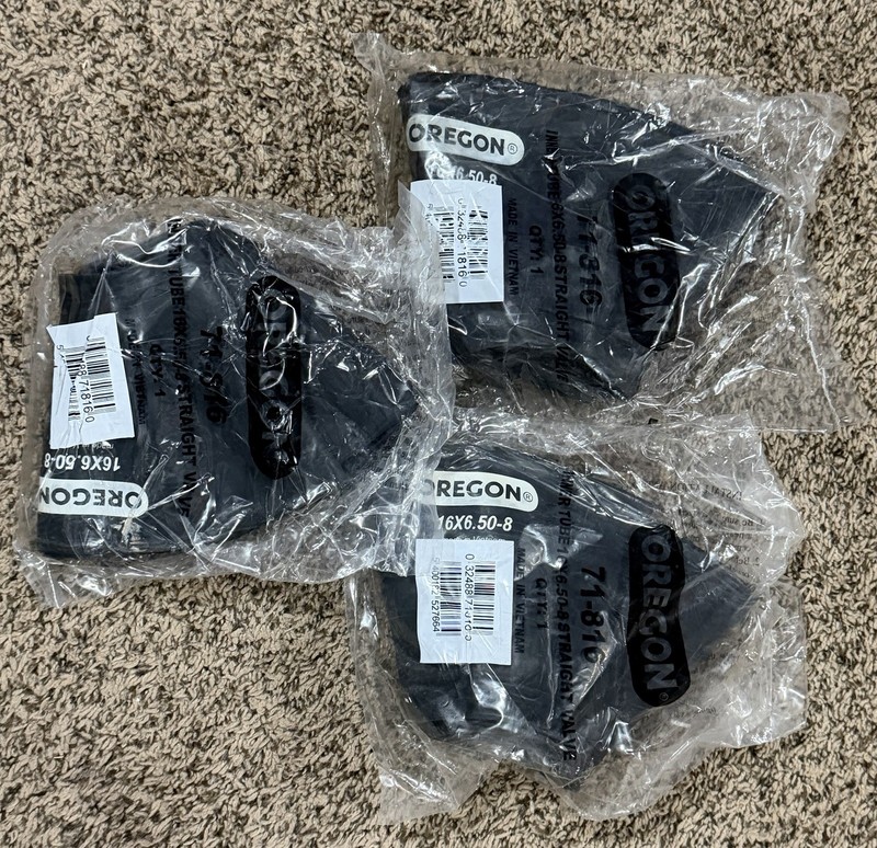 (3-Pack) Tire Inner Tube 16x6.50x8 with TR13 Straight Stem for Oregon 71-816