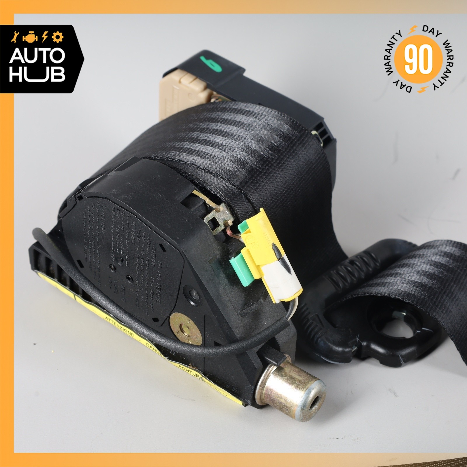 02-07 Maserati M138 4200 Coupe Front Right Side Seat Belt Seatbelt Black OEM 31k