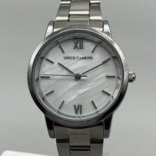 Vince Camuto Womens Watch 32mm Silver Tone MOP VCW7179L Stainless Dress 7.5"
