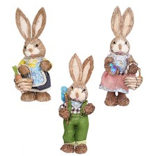 _Easter Decorations Simulation Straw Bunny Lovely Exquisite Holiday Decor