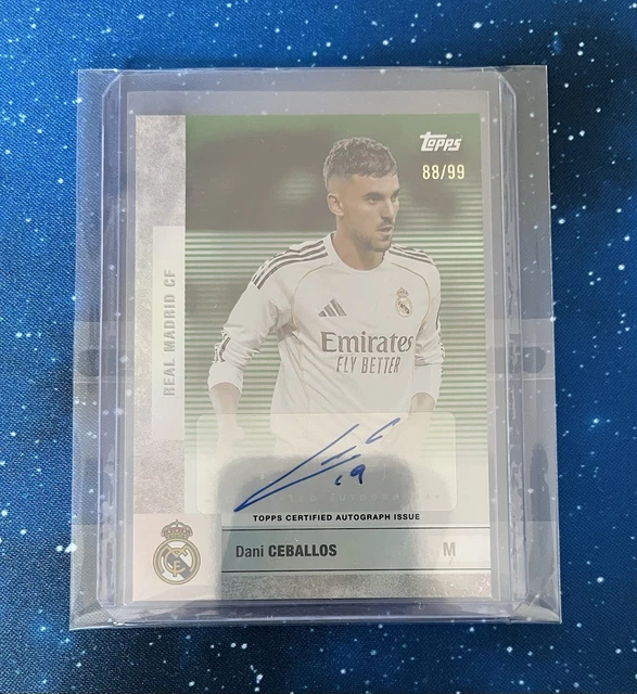 Dani Ceballos Auto /99 Topps Real Madrid Team Set 25/26 Spanien Autograph