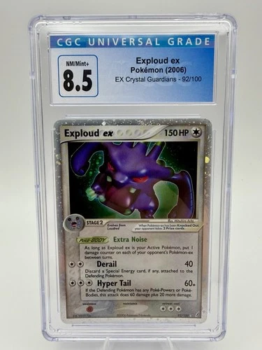 Pokémon Exploud ex EX Crystal Guardians Holo Ultra Rare 150HP #92/100 CGC 8.5