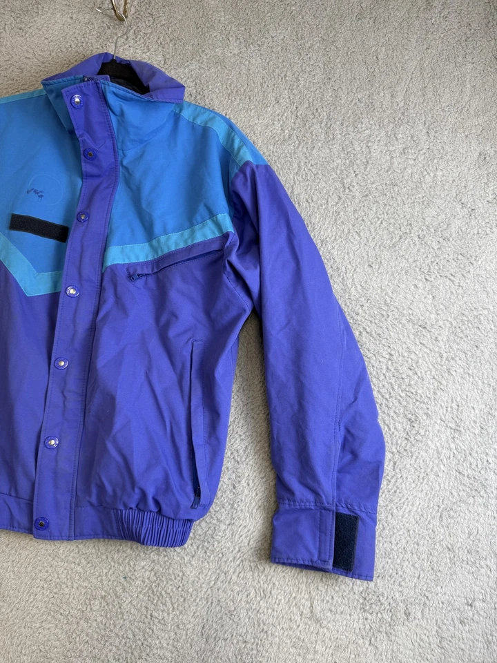 Chaqueta deportiva CB vintage para hombre mediana púrpura azul Gore-Tex hecha en EE. UU. esquí años 90 Foto 4 de 4