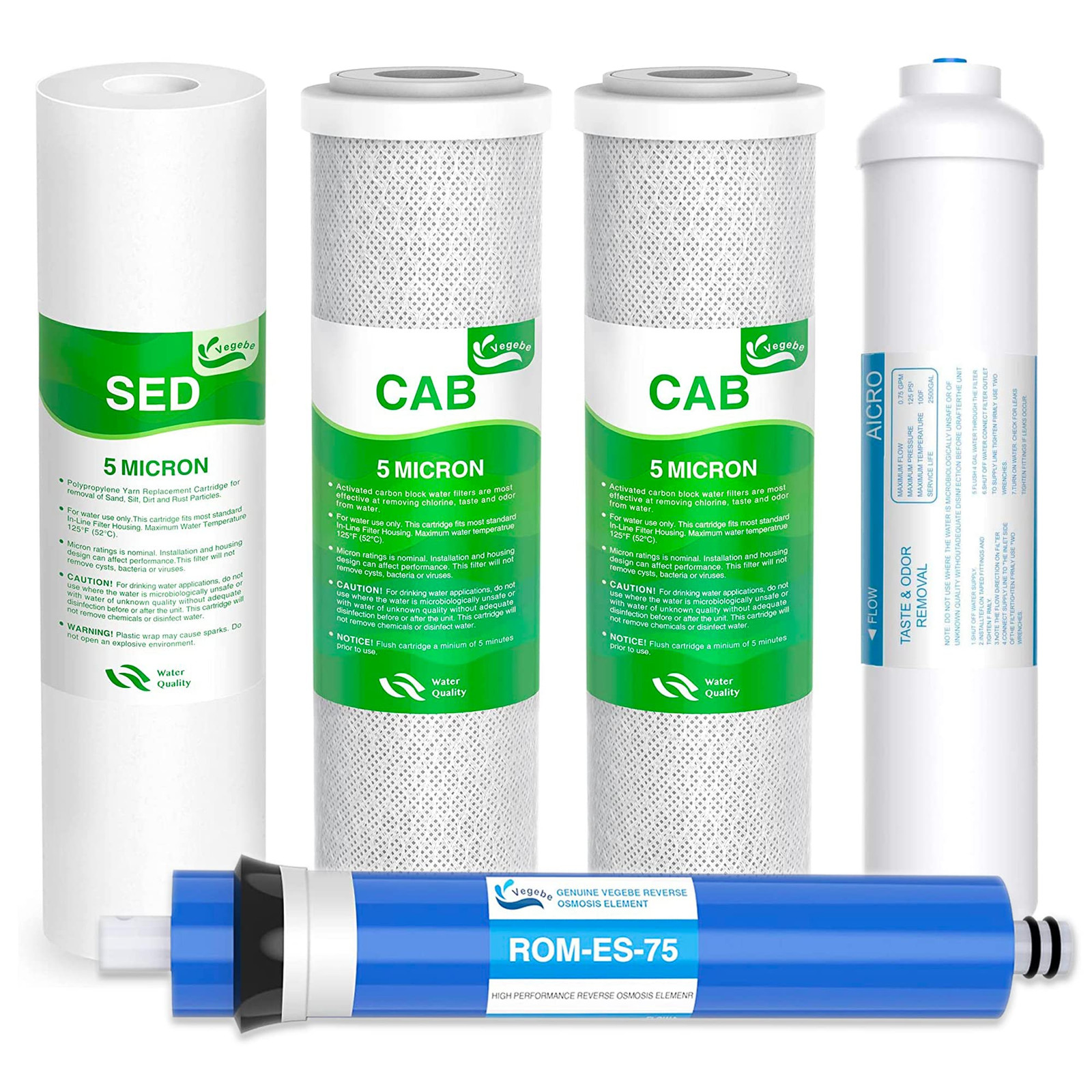 5-Stage 75 GPD RO Water Filter Replacement for APEC Reverse Osmosis System