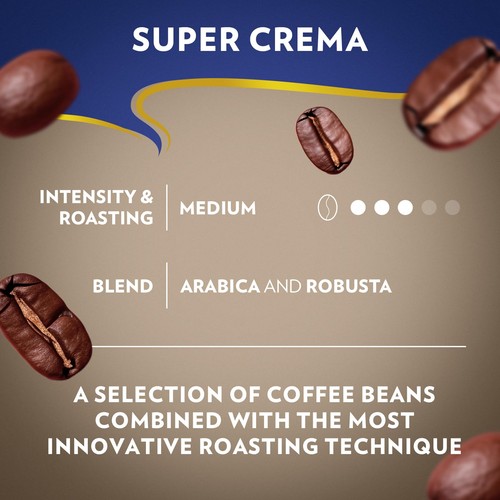 Super Crema Caffè Intero in Grani, Tostatura Espresso Media, Arabica e Robusta Ble... - Foto 5 di 7