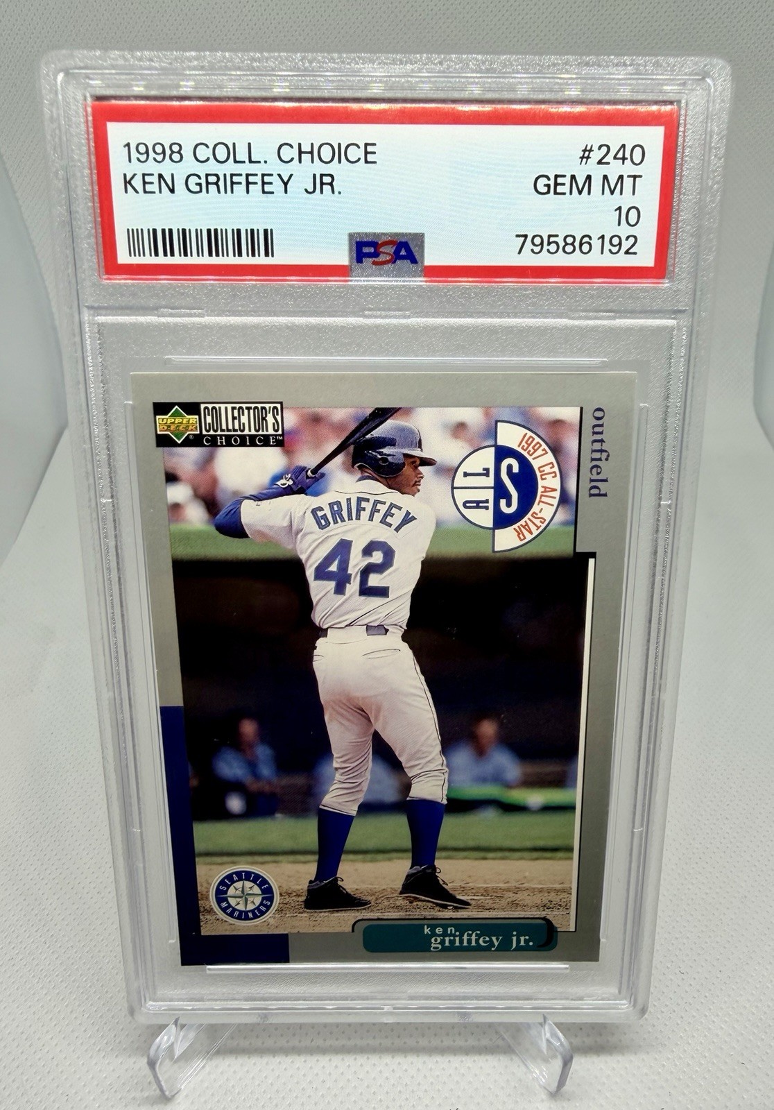 1998 U.D. Collector's Choice Ken Griffey Jr #240 PSA 10 GEM MINT POP 6 RARE