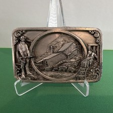 Vintage 1983 Siskiyou Belt Buckle Miners Williams Oregon Buckle Co. Model D-27