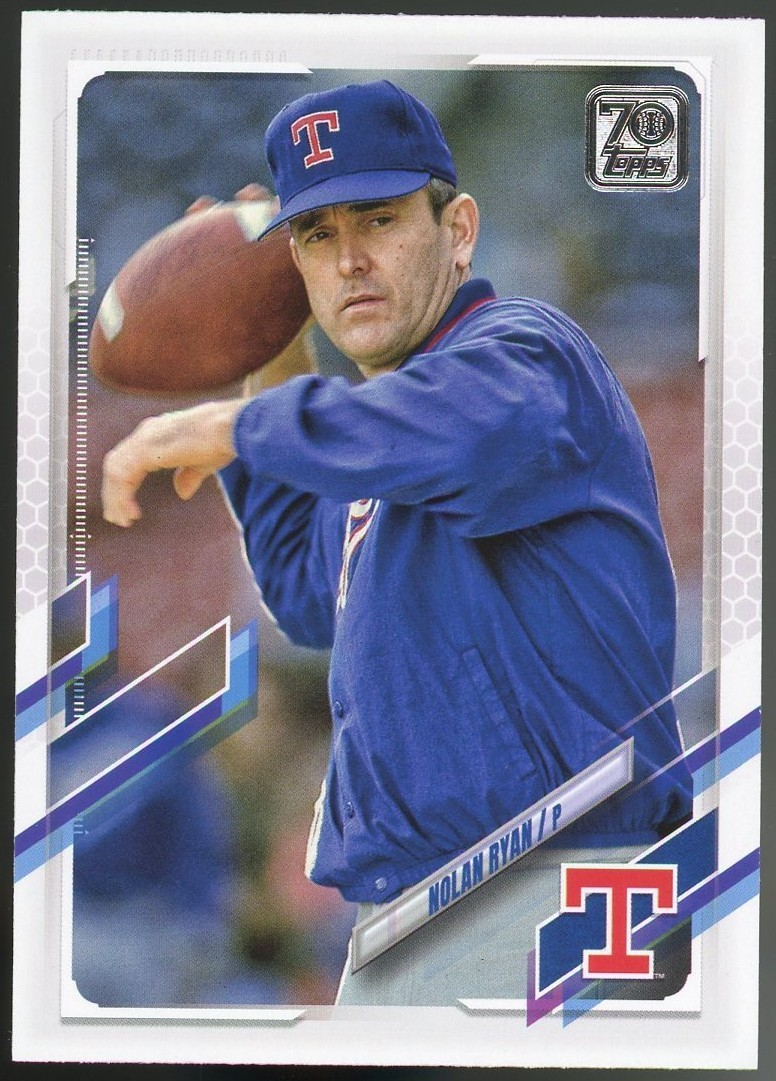 Nolan Ryan 2021 Topps Series 2 #567 Photo Variation Football SP Texas Rangers