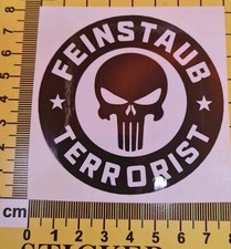 Auto Aufkleber Sticker Heim Deko Motiv Schädel Spruch FEINSTAUB TERRORIST
