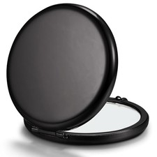 Compact Mirror for Purse, Double-Sided 1X/2X Magnifying Metal Pocket Makeup