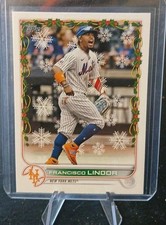 2022 Topps Holiday Walmart FRANCISCO LINDOR HOLIDAY VARIATION CANDY CANE #HW90