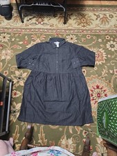 NEW Womens Sz 2x Nine West Thin Long Sleeve Shirt Buttoned Collared Dress
