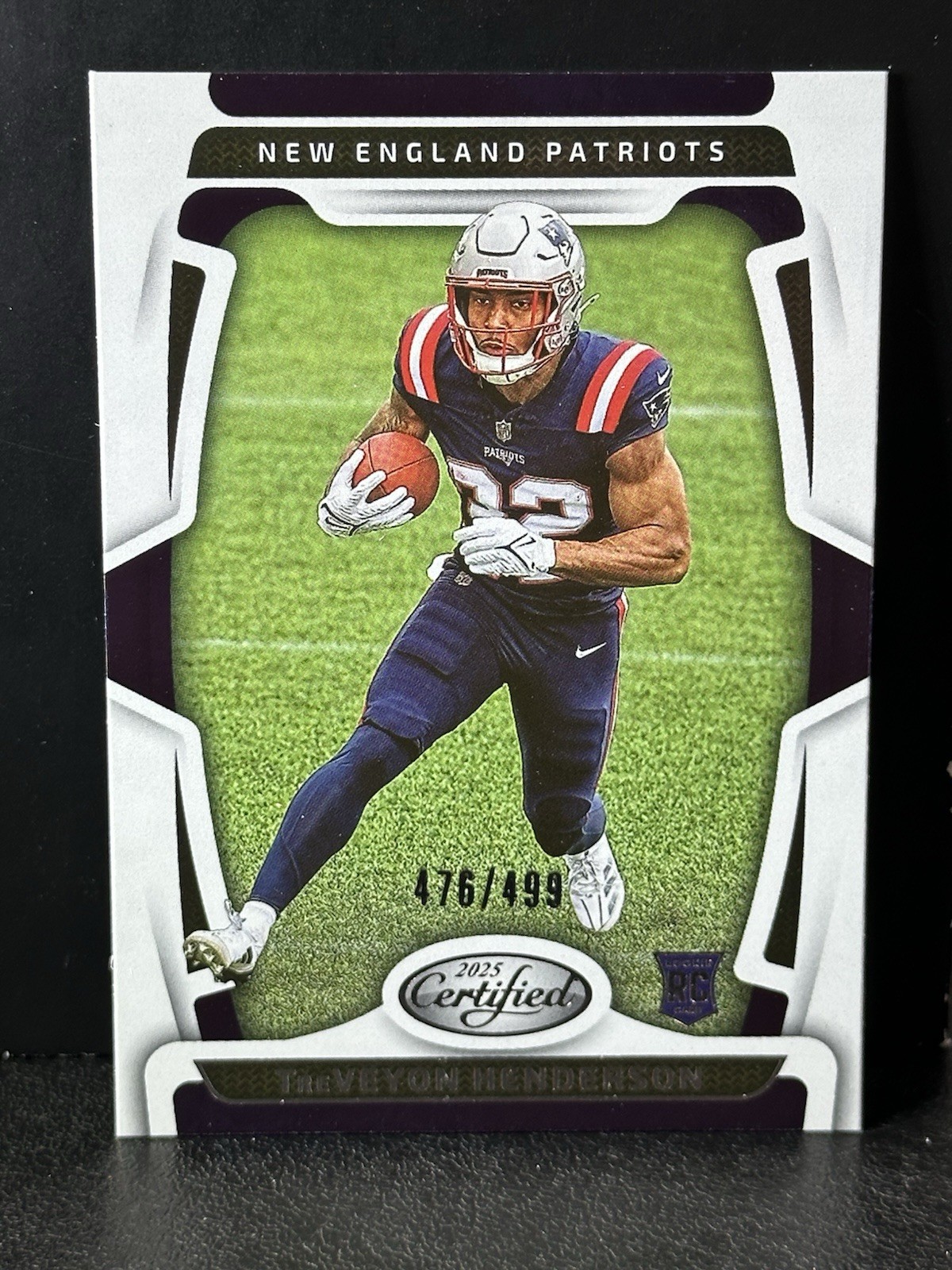 TreVEYON HENDERSON 2025 Certified #144 RC /499 New England Patriots Rookie OSU!