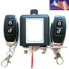 Wireless Dual Remote 12V Battery Isolator Disconnect Relay Master Kill Switch US