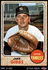 1968 Topps #89 Jake Gibbs * Yankees COMMON VARIATION 4 - VG/EX