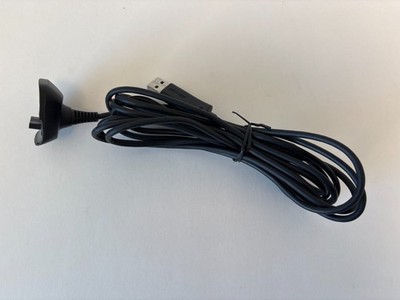 Microsoft OEM Xbox 360 Play & Charge USB Cable Charger Black Tested Works!