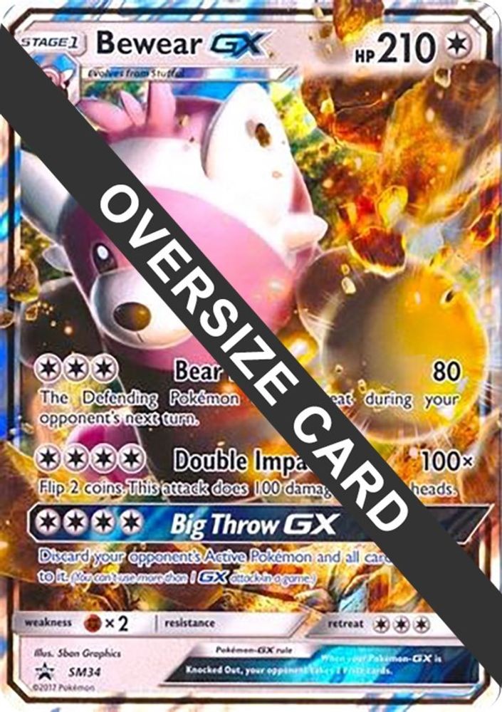 2015 PKM: PR - Bewear GX - SM34 (Black Star Promos) (#SM34, Holofoil, Promo, LP)