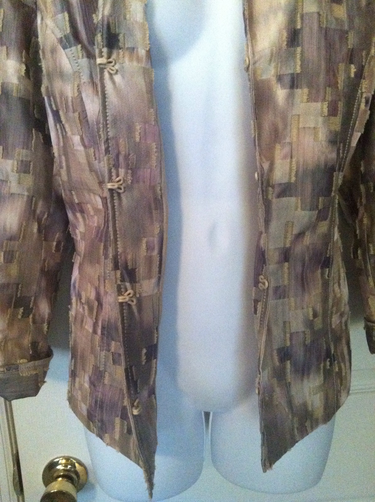 CHICO'S Jacket Textured Geo Patchwork Blazer Coat… - image 4