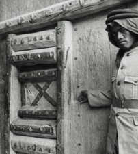 Spearhead in the door of the Citadel Riyadh Saudi Arabia early 1900s Old Photo