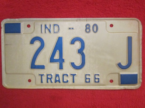 (Choice) LICENSE PLATE Tractor Tag 1980 INDIANA 241 J 243 244 245 246 etc [Z218] - Picture 2 of 6