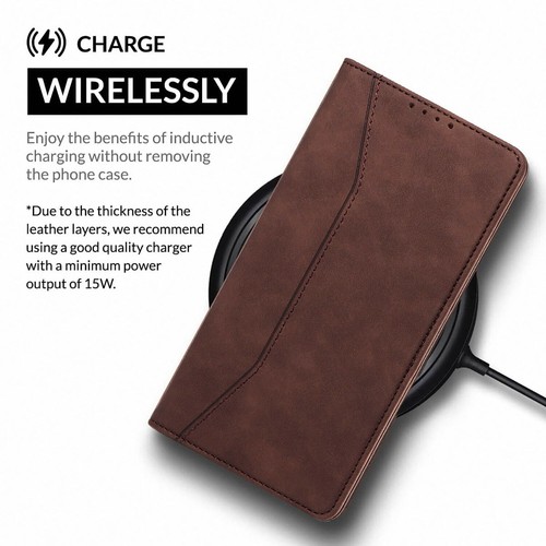 For iPhone16 Pro Max/16 Plus/16e Wallet Leather Case Flip Cover Tempered Glass - Picture 36 of 42
