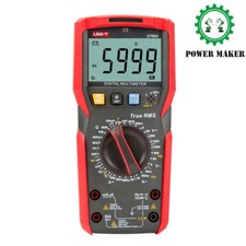Multímetro digital UNI-T TRMS Voltímetro AC DC Amperímetro Ohmímetro Tapa de temperatura Prueba NCV